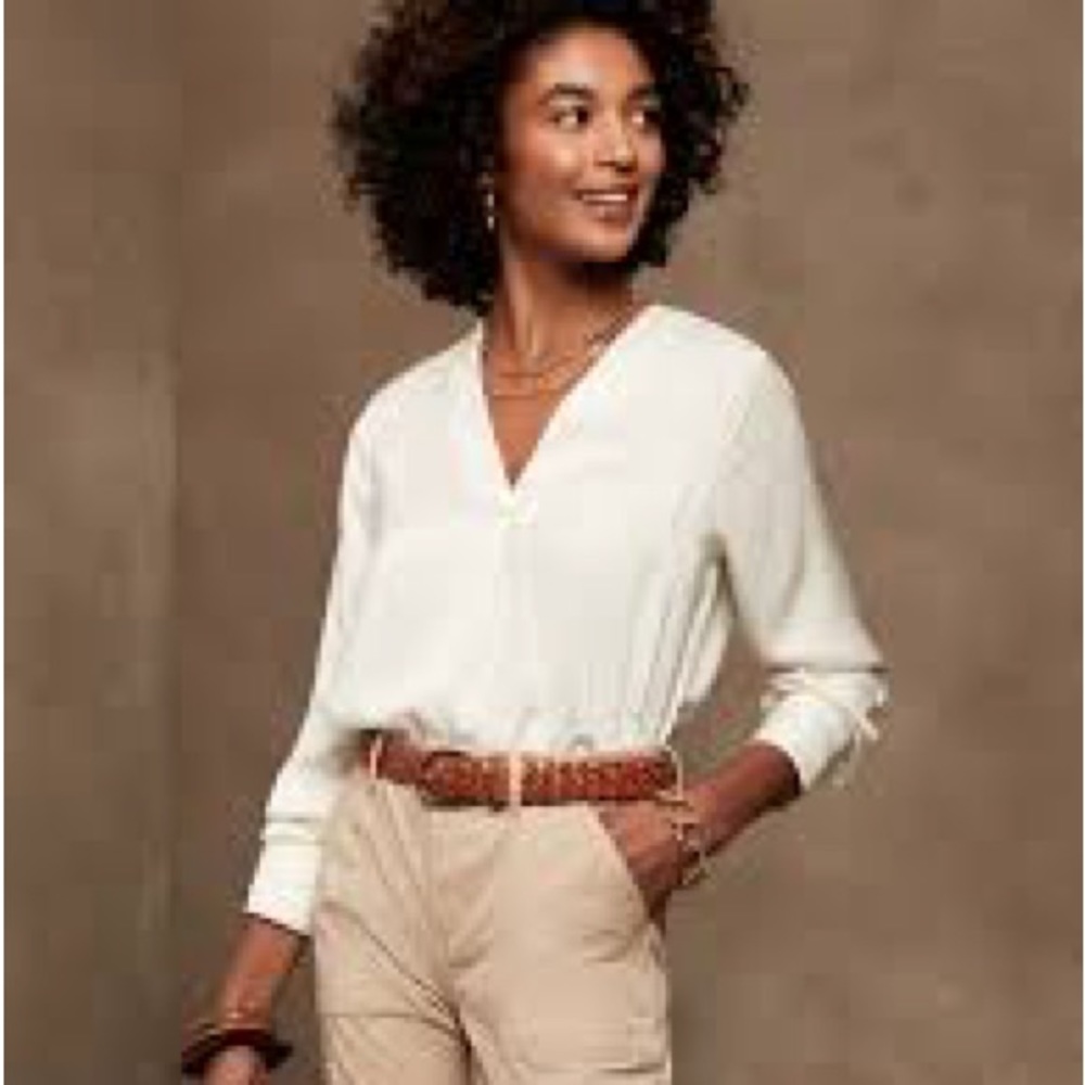 Banana Republic Drapey V-Neck Blouse